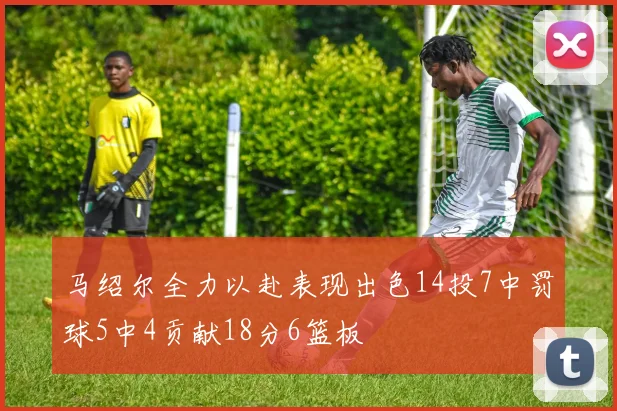 马绍尔全力以赴表现出色14投7中罚球5中4贡献18分6篮板